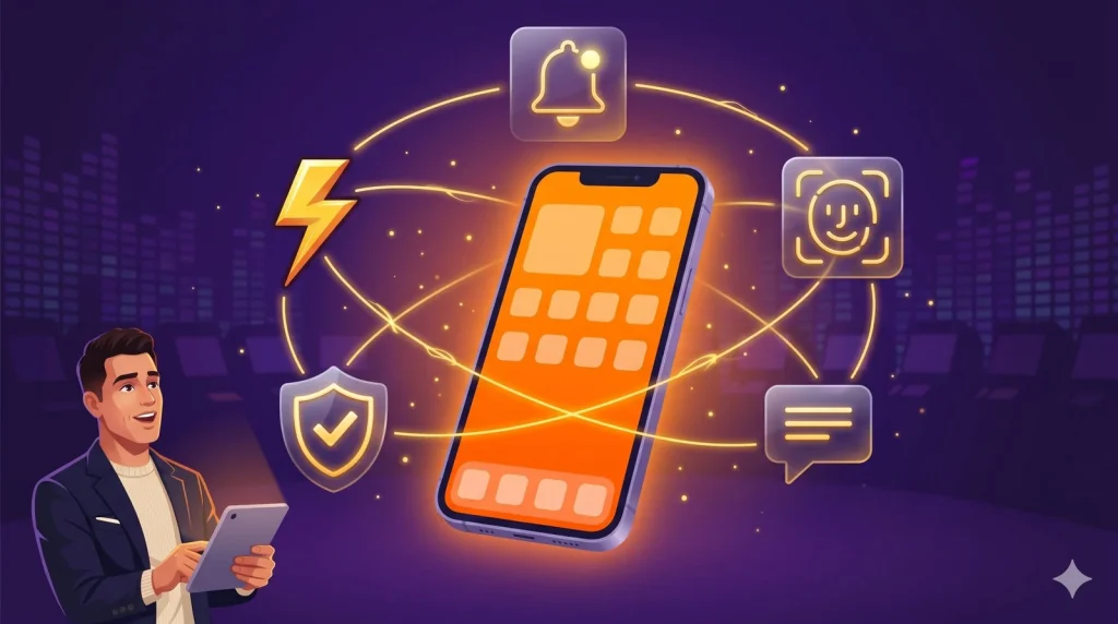 Milyar.com mobil uygulama özellikleri: push bildirim biyometrik giriş canlı destek güvenlik