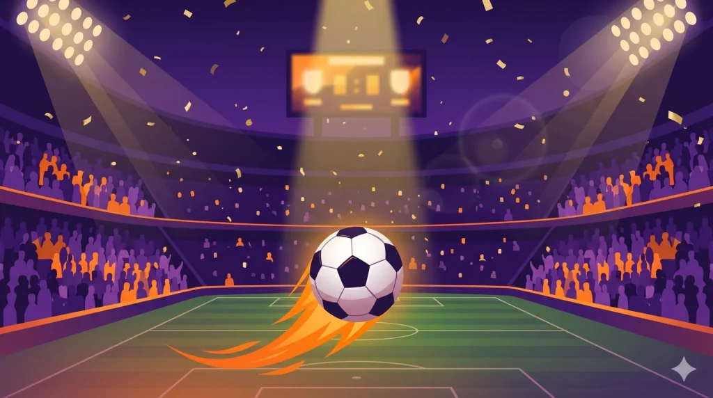 Milyar.com Süper Lig bahisleri: stadyum atmosferi futbol topu ve skor tablosu ile maç öncesi heyecan