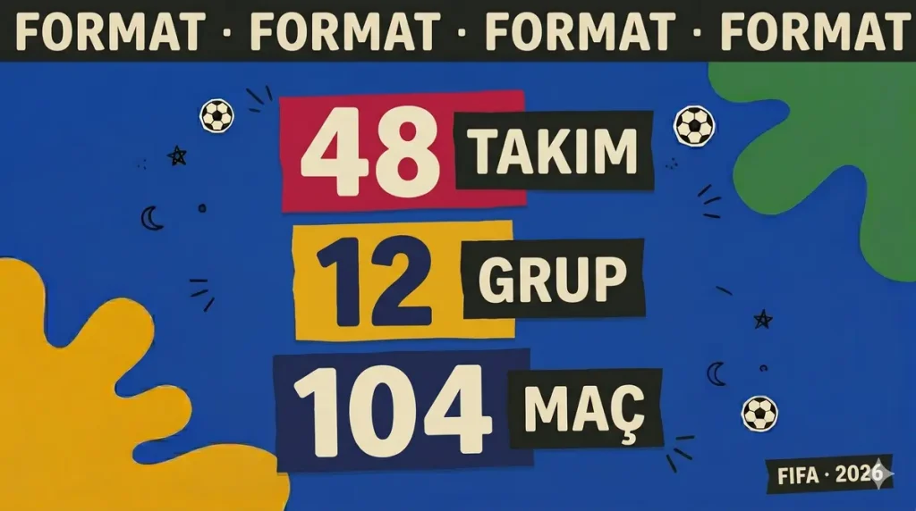 2026 Dünya Kupası format 48 takım 12 grup 104 maç FIFA yenilik