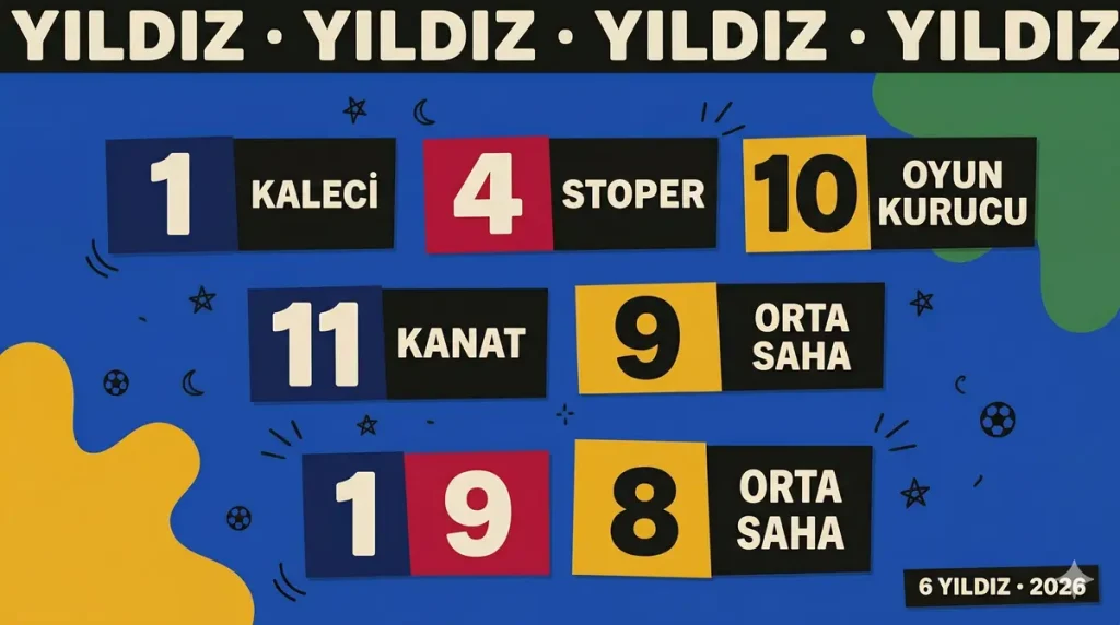 Türkiye milli takım yıldız oyuncular forma numaraları 6 mevki kompozisyon