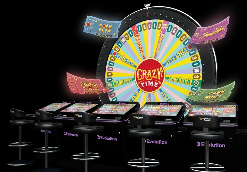 Crazy Time bonus turları ve çarkı: Coin Flip, Cash Hunt, Pachinko, Crazy Time