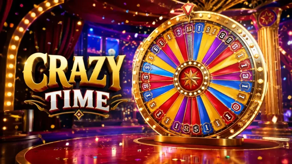 Crazy Time nasıl oynanır: renkli para çarkı ve dilimleri görseli